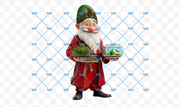 فایل لایه باز عمو نوروز و هفتسین سه بعدی 2